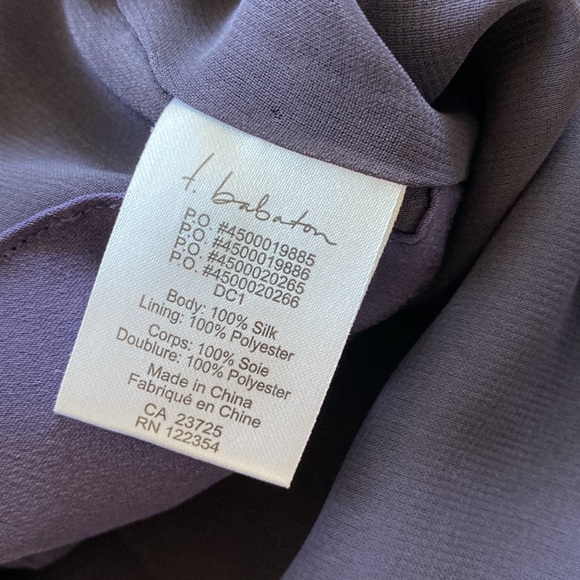 Purple silk Babaton dress with sleeves and pockets - Picture 3 of 3